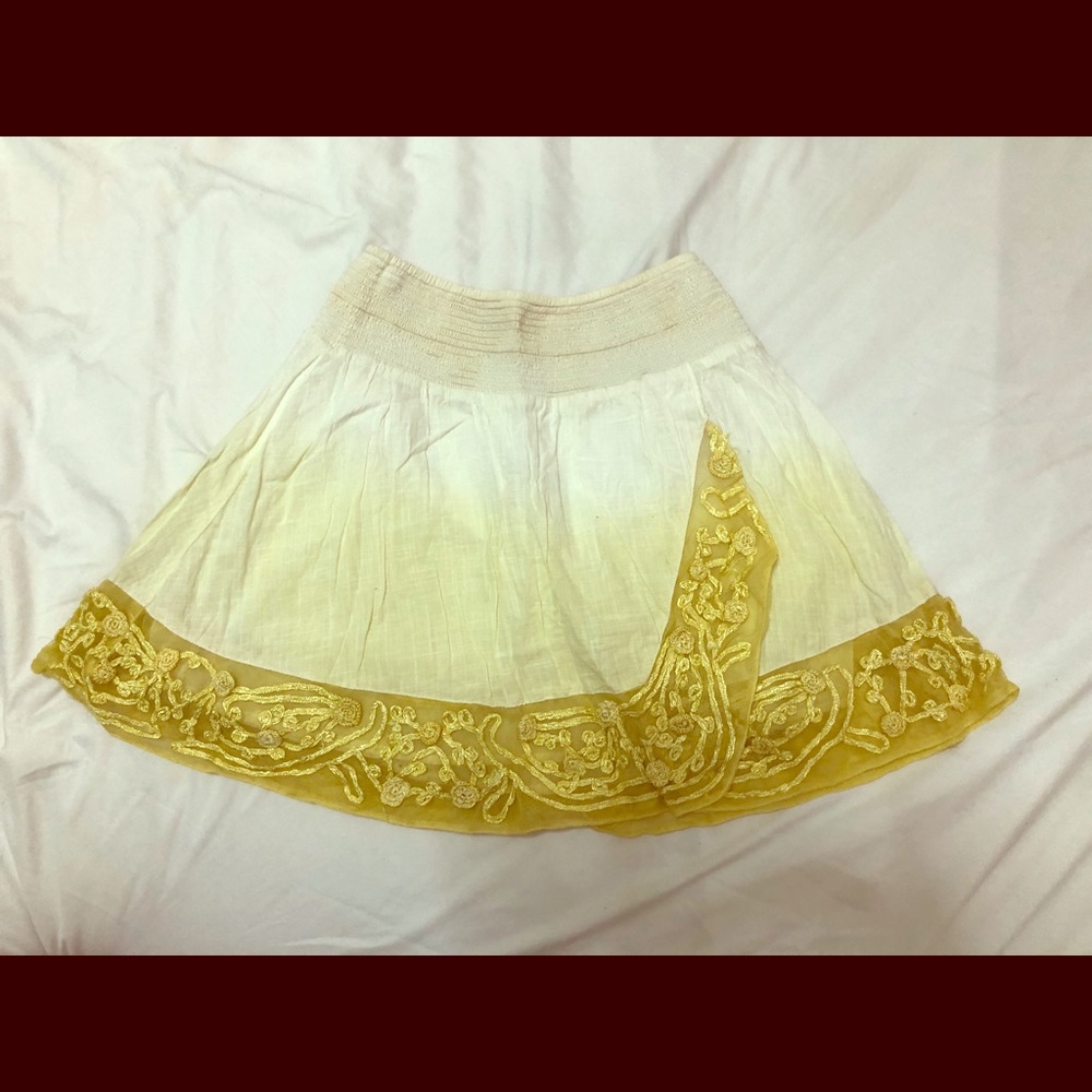 Free People Yellow Gradient Skirt